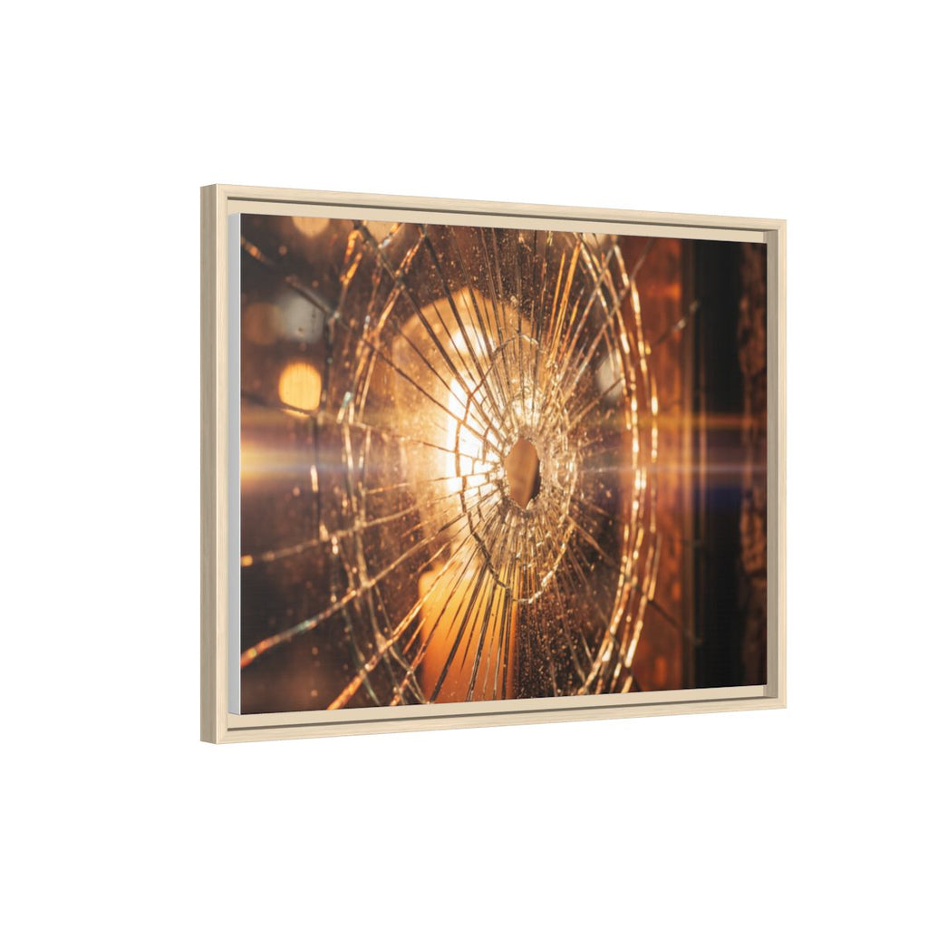 Framed Matte Canvas - Shattered Glass