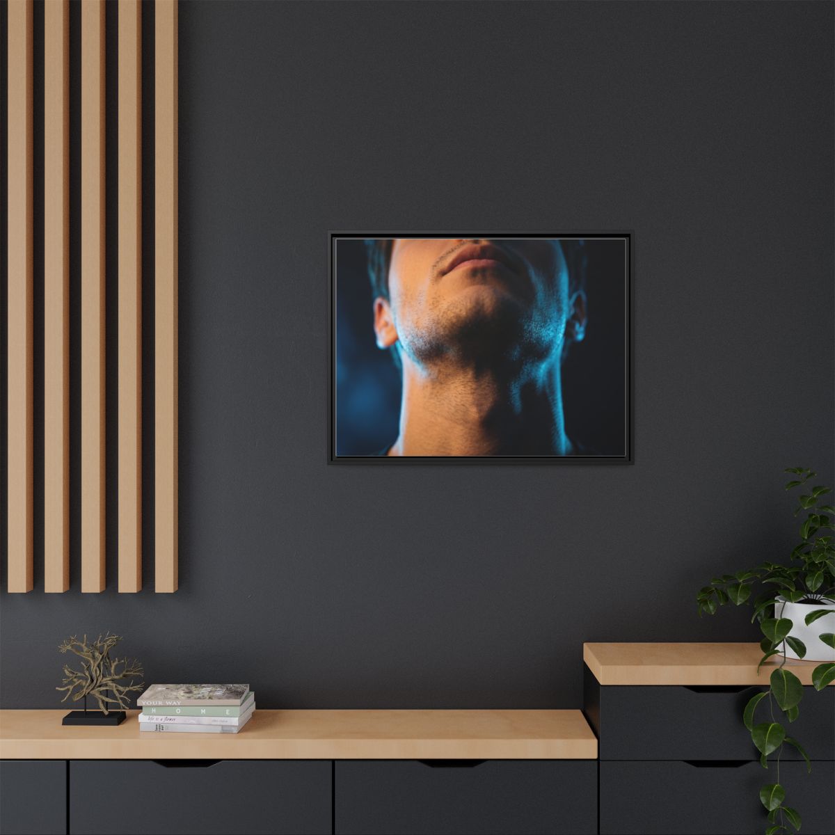 Framed Matte Canvas - Neon Pulse Core — Black / 1.25"