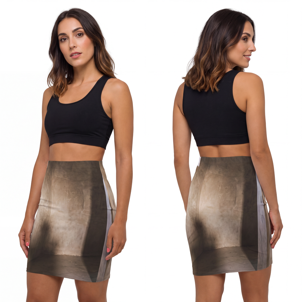 Women's Mid-Waist Pencil Skirt - Shadows of the Citadel... |...