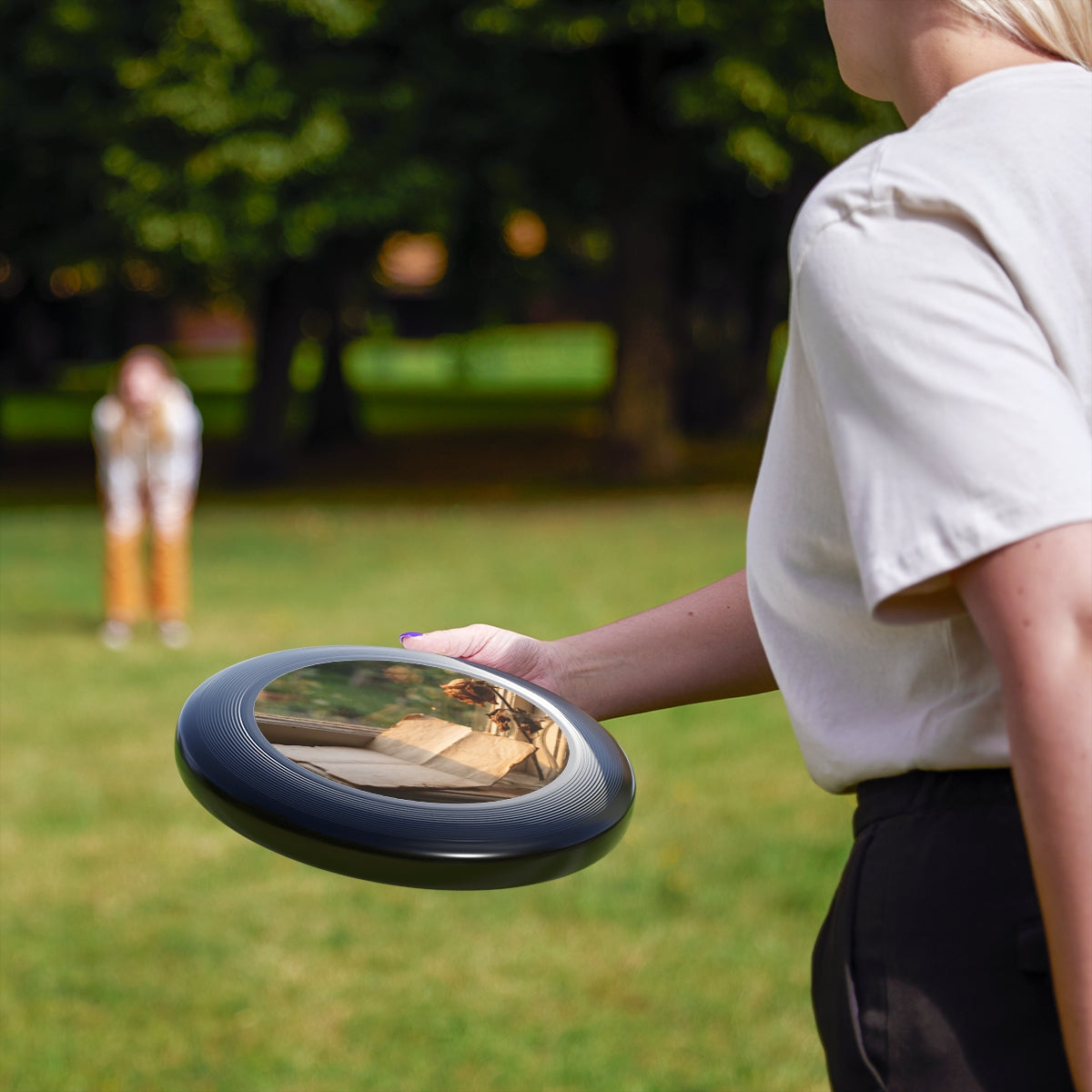 Wham-O Frisbee - Golden Window Rose | Echovira Gallery