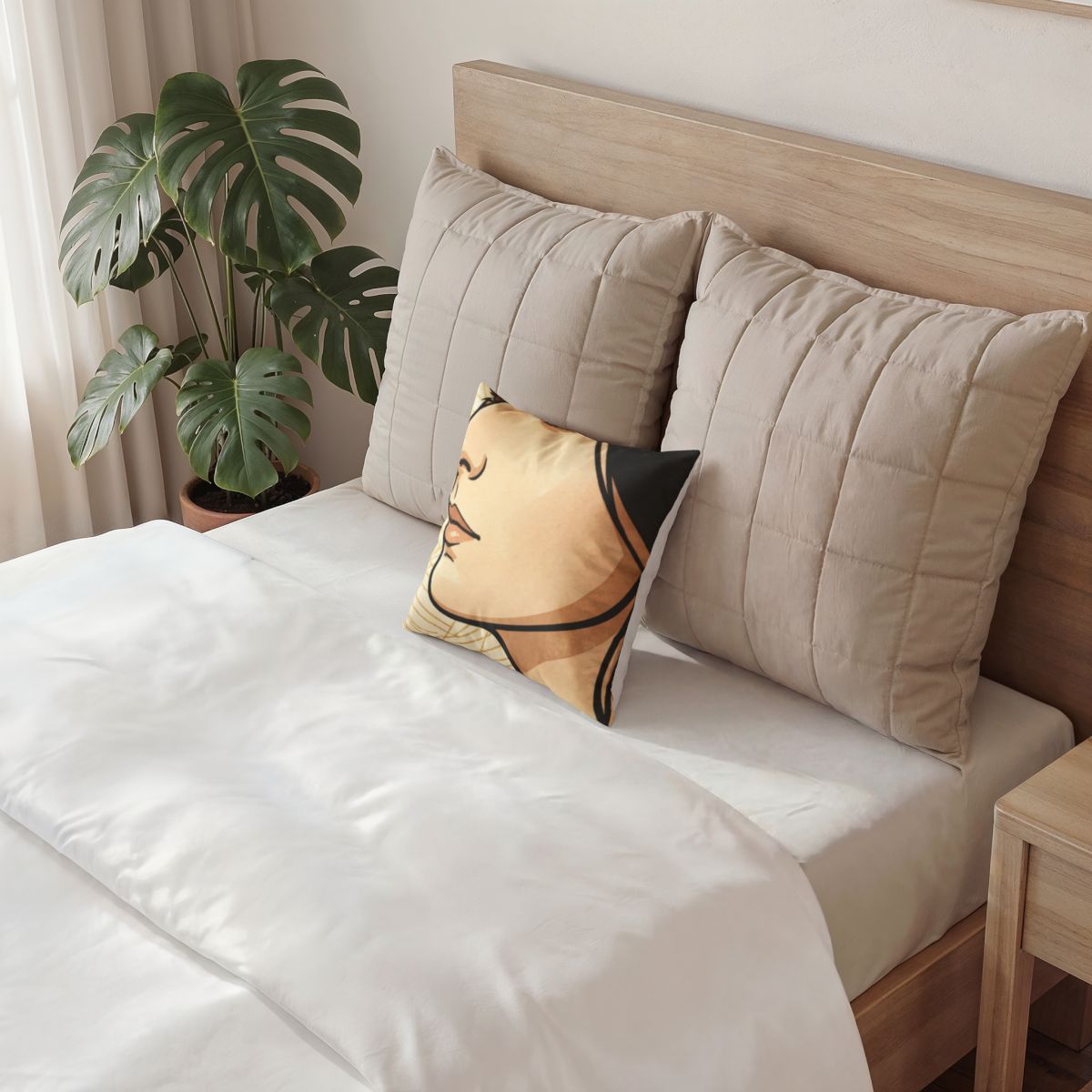 Poly Velvet Pillow - Modern Muse Cushion | Echovira Gallery