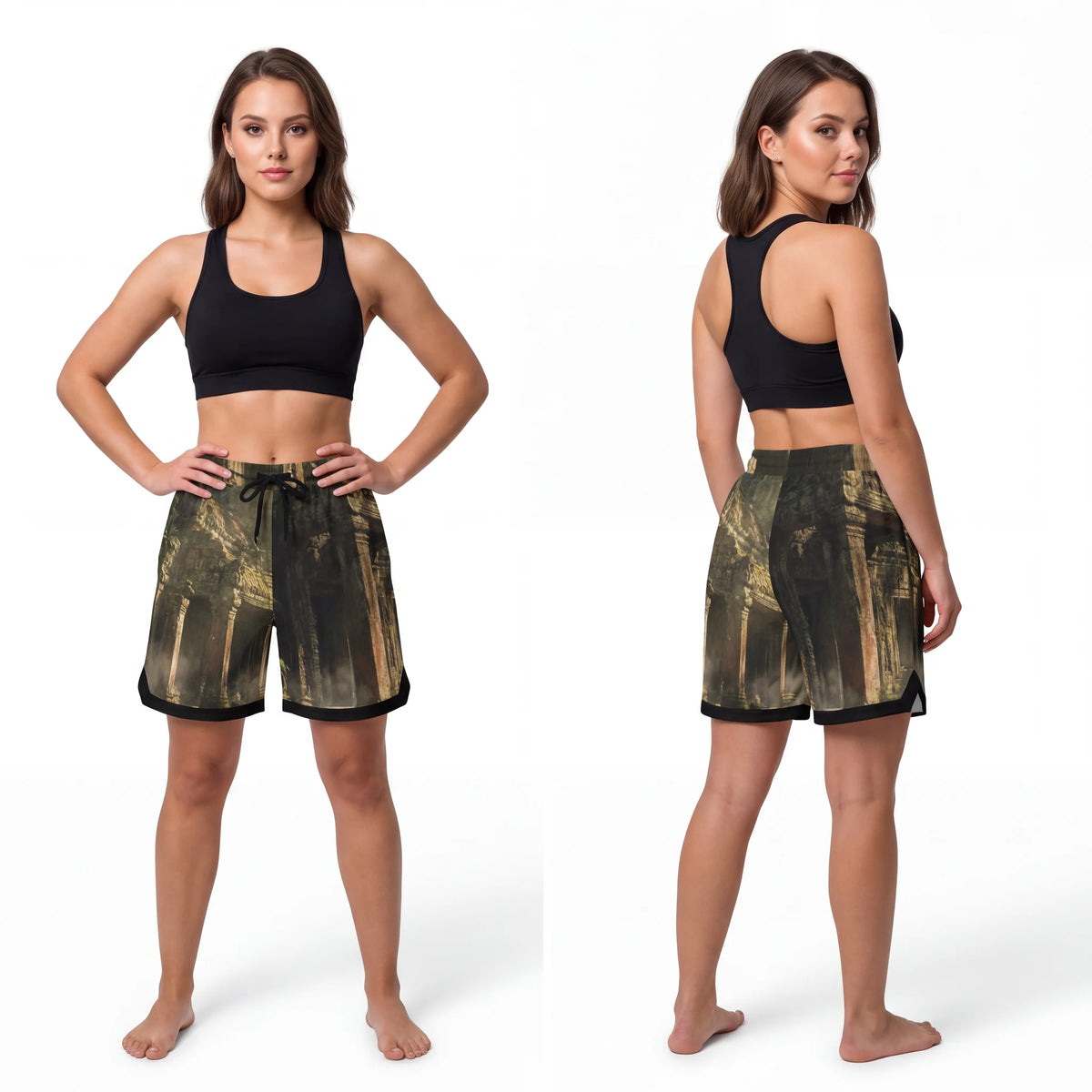 Basketball Rib Shorts - Sacred Haven | Echovira Gallery