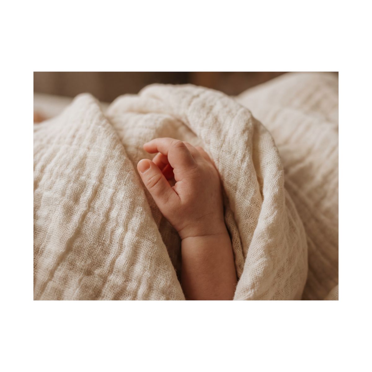 Matte Horizontal Posters - Tender Newborn Hand in Soft... |...