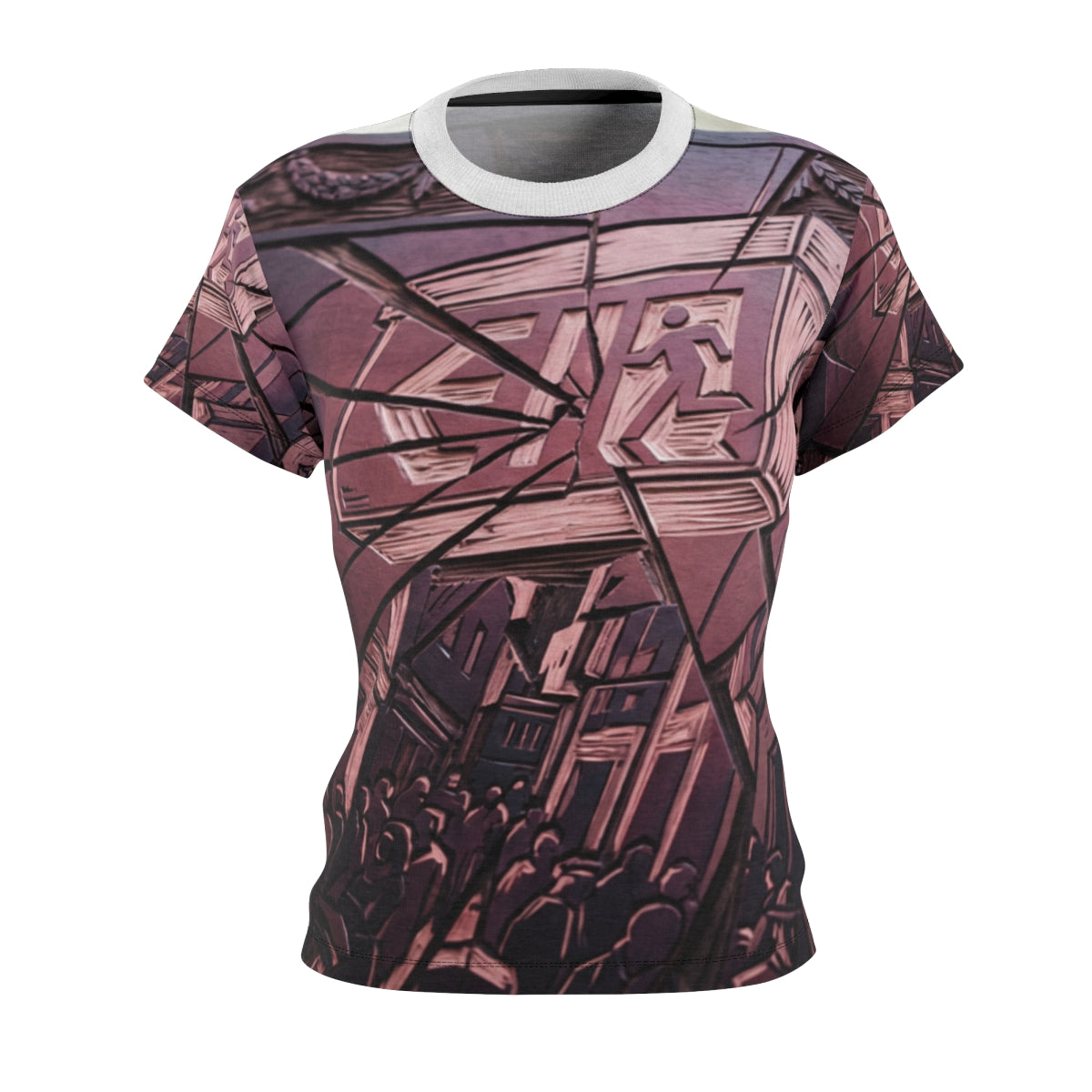 Women's Cut & Sew Tee - Carved Cityscape | Echovira Gallery