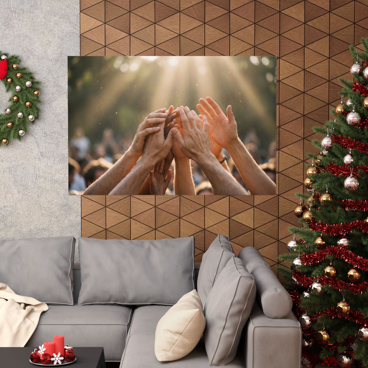 Matte Horizontal Posters - Golden Rays of Unity Wall Art......