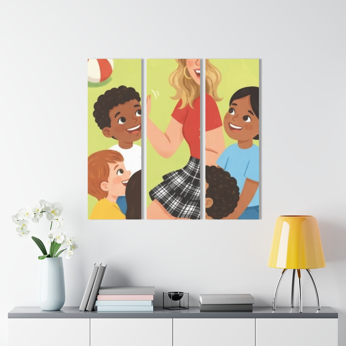 Acrylic Prints - Garden Storytime Triptych — Portrait |...
