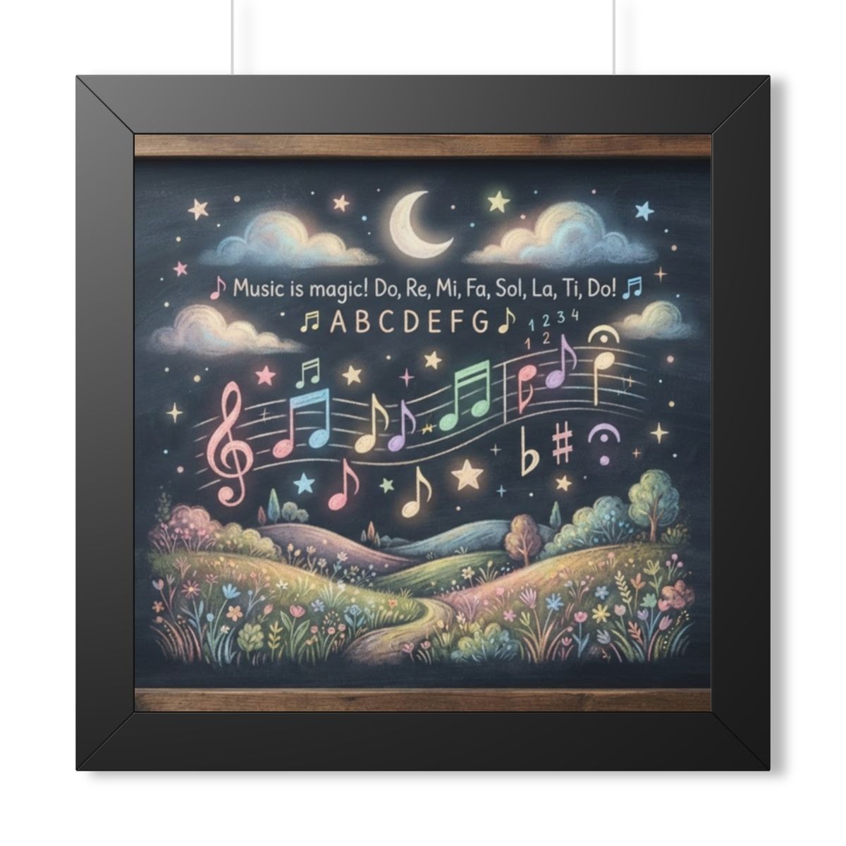Framed Horizontal Poster - Melody Meadows — Black (14×11......