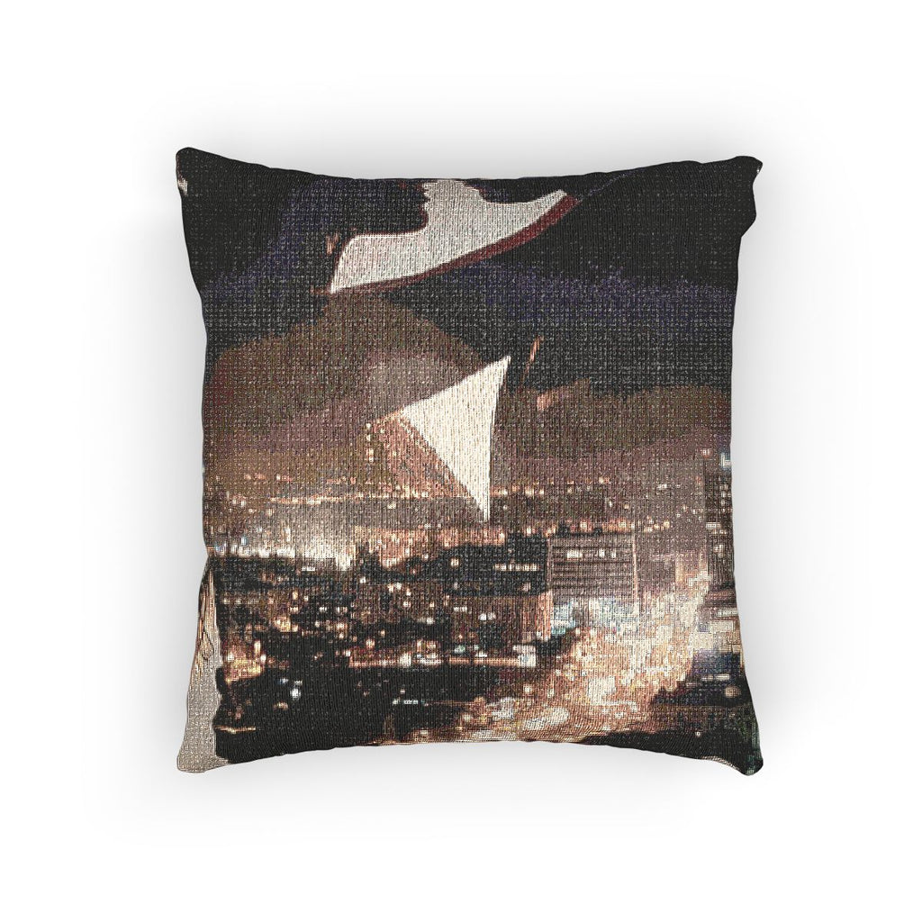 Woven Pillow - Midnight Lovers Silhouette | Echovira Gallery