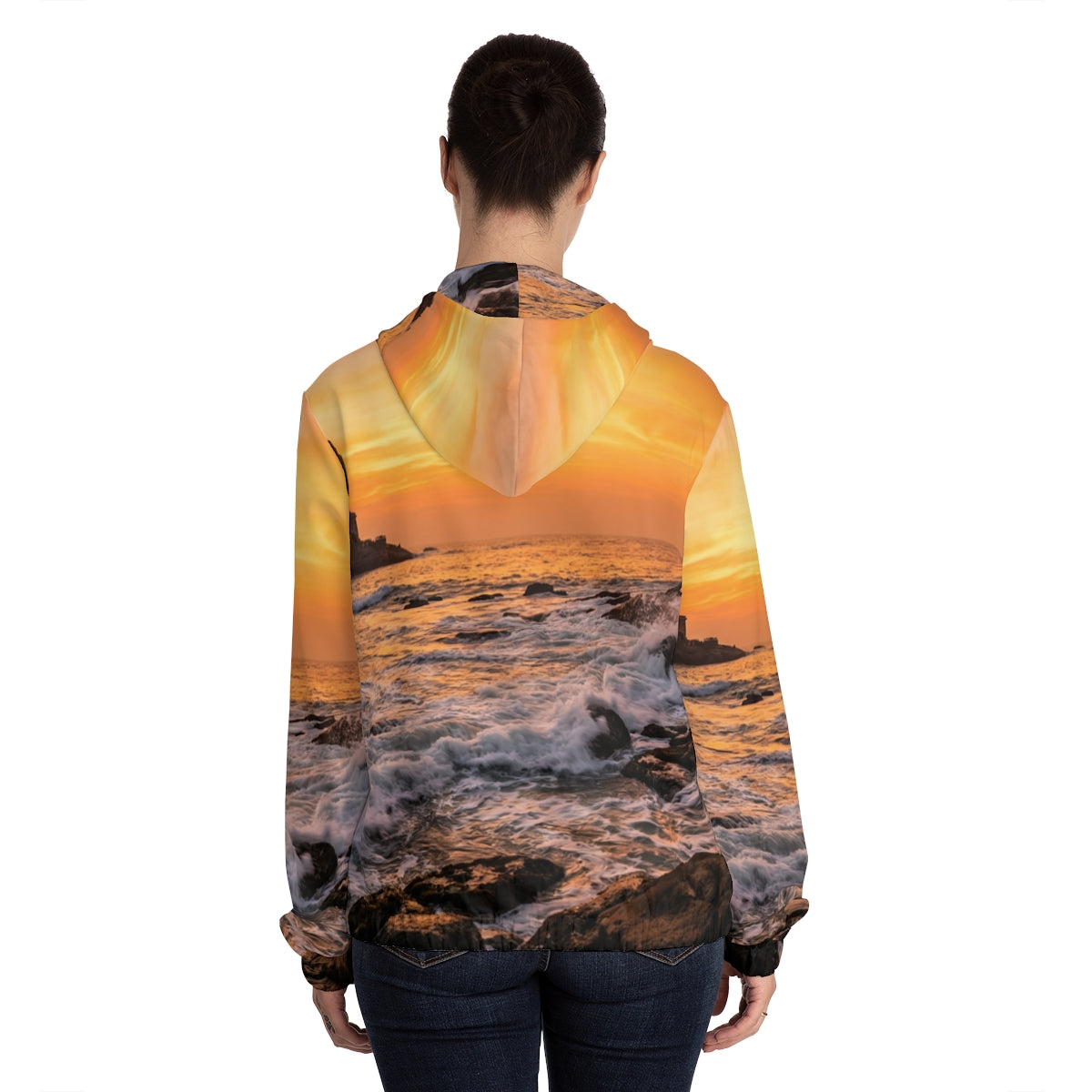 Women's Full-Zip Hoodie - Golden Horizon
