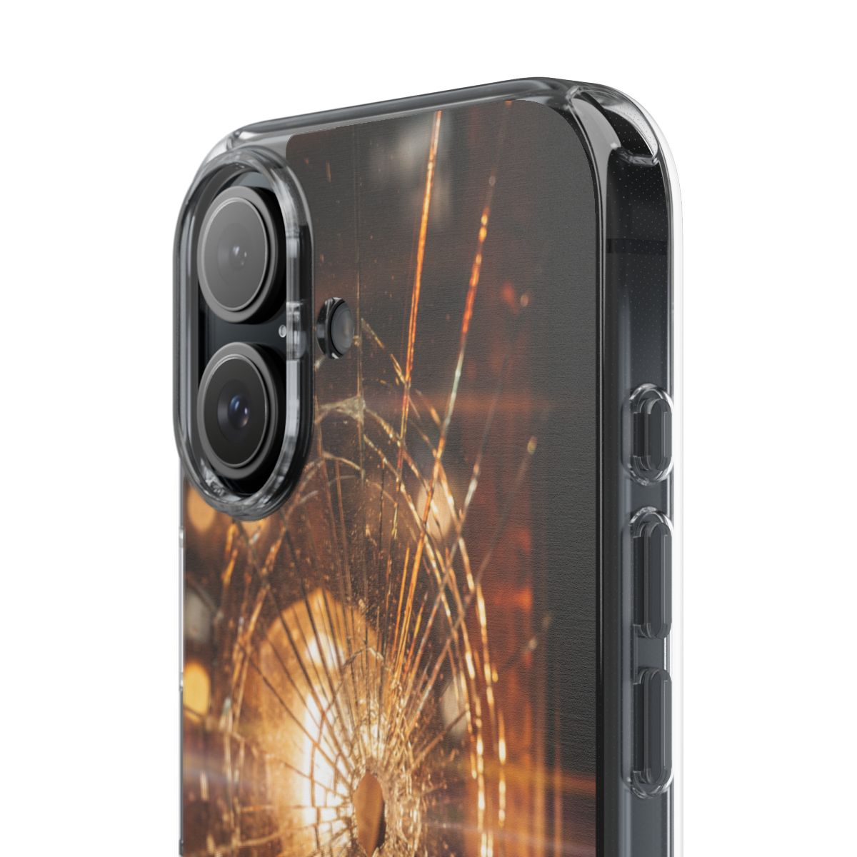 Clear Impact-Resistant Case - Fractured Glow