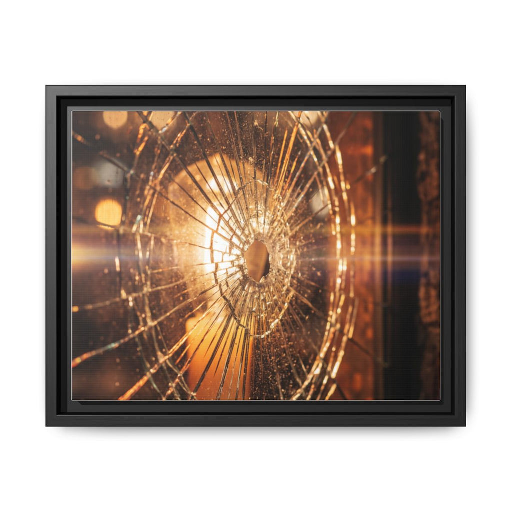 Framed Matte Canvas - Amber Glow — Black / 1.25"