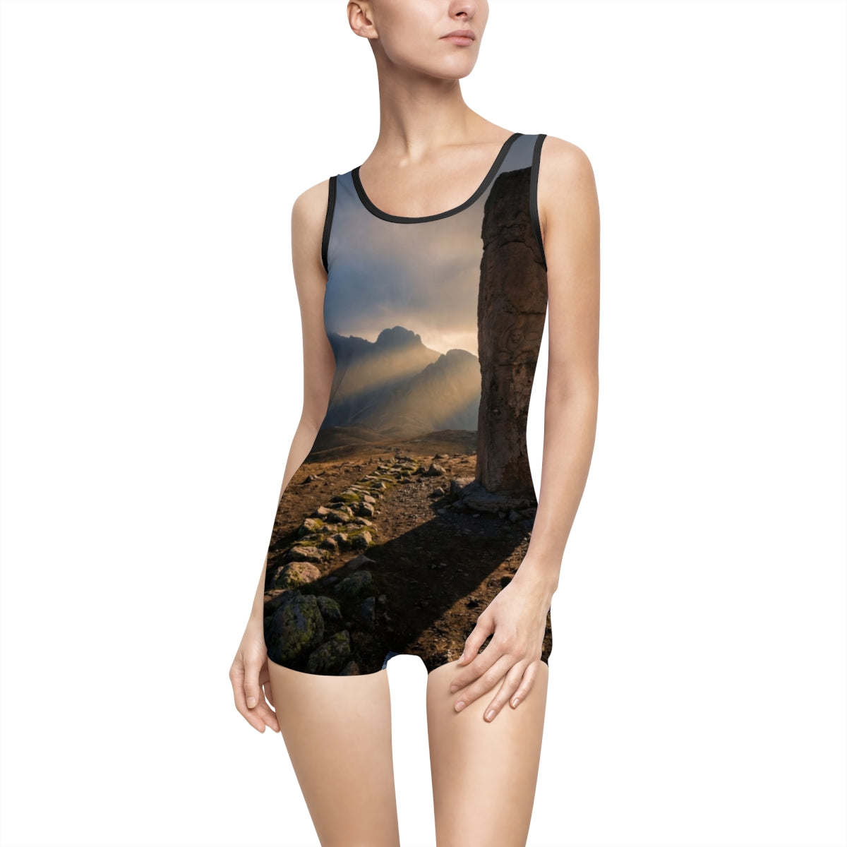 Women's Vintage Swimsuit - Mystic Monolith Ancient Persian...