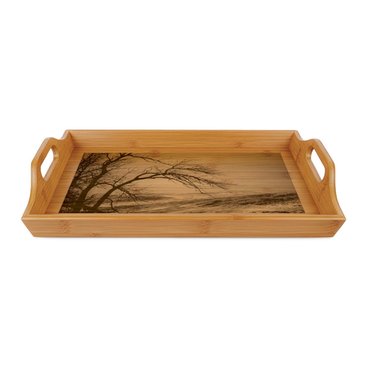 Bamboo Serving Tray - Winter Landscape