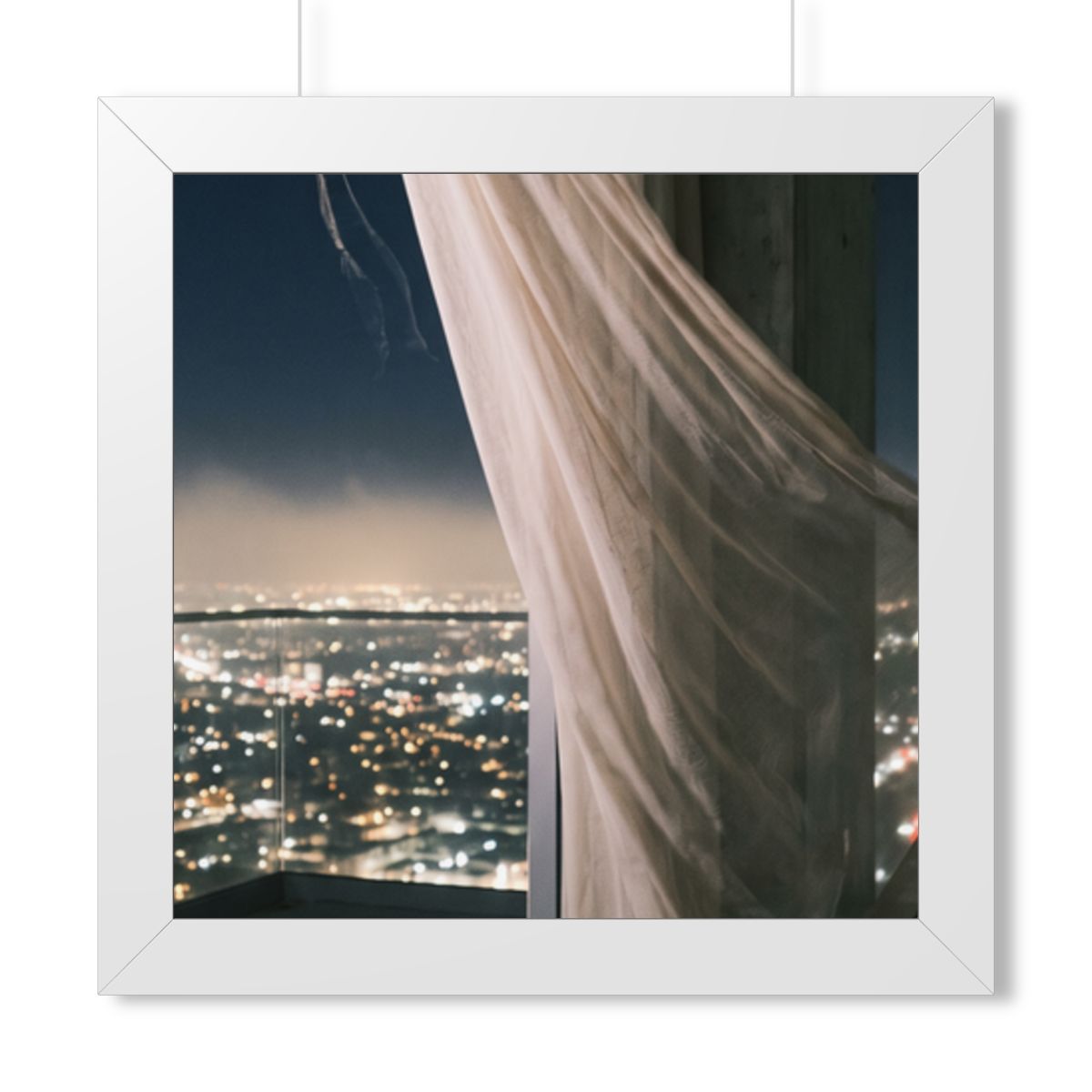 Framed Horizontal Poster - Skyline Serenity — White (14×11...
