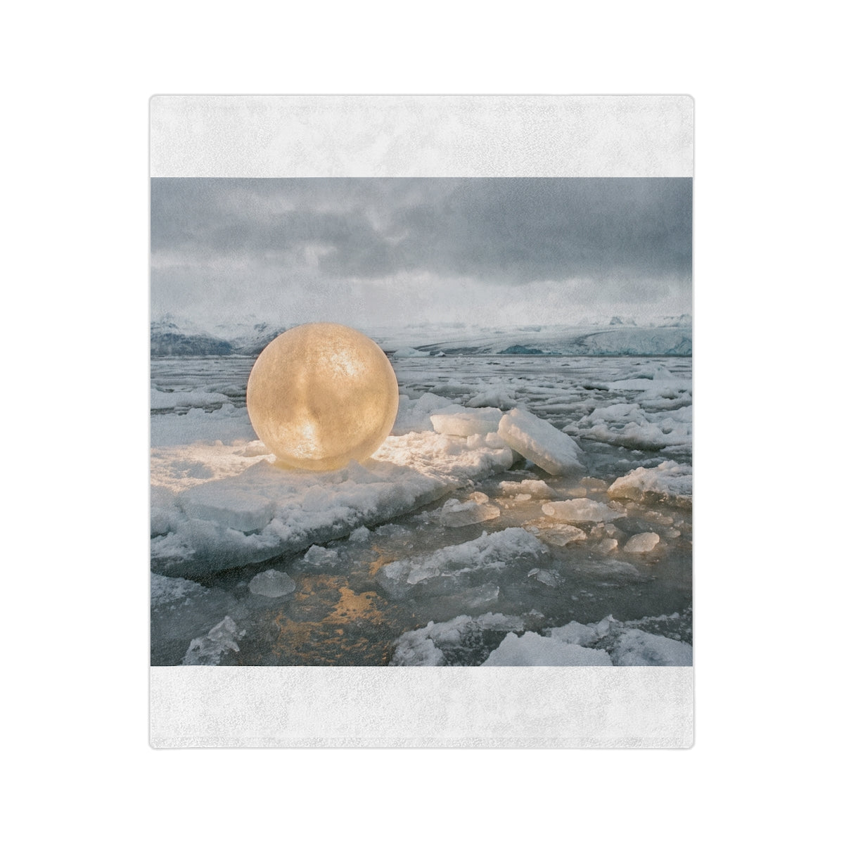 Velveteen Blanket - Arctic Glow Throw | Echovira Gallery