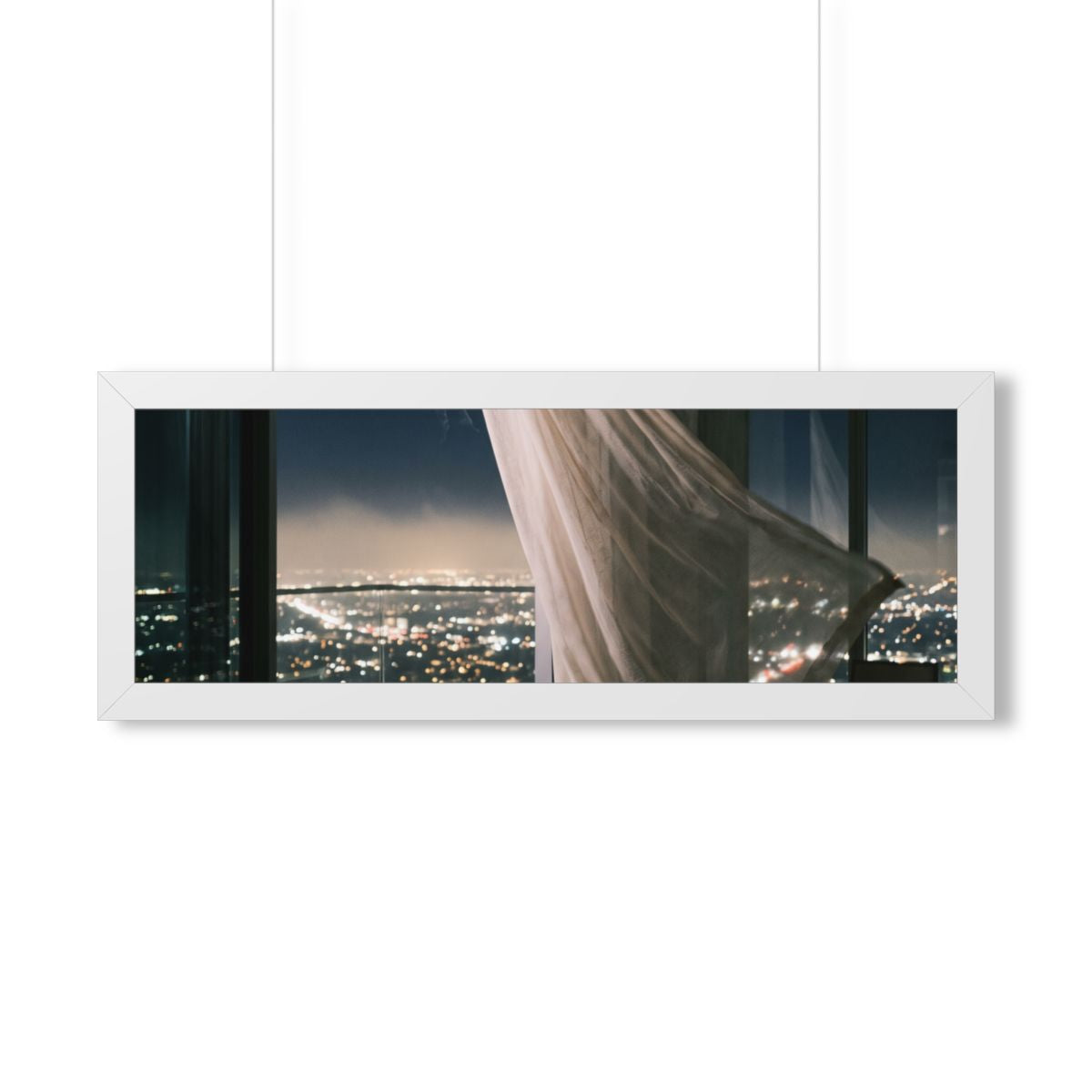 Framed Horizontal Poster - Skyline Serenity — White (14×11...