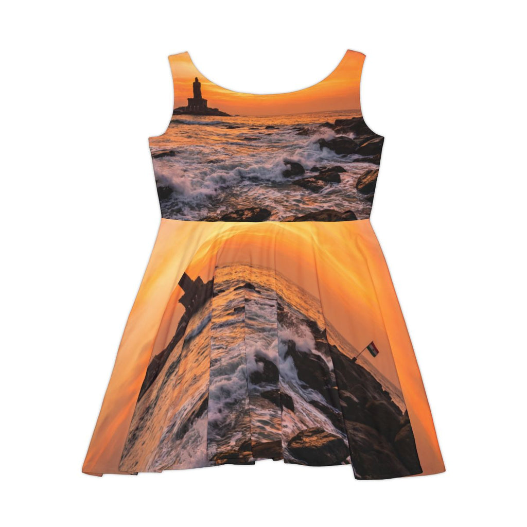 Women's Skater Dress - Golden Coast