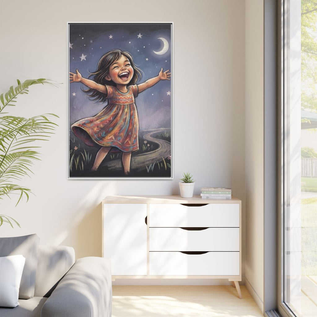Matte Canvas Framed - Starlit Wonder Joy — White / 1.25"......
