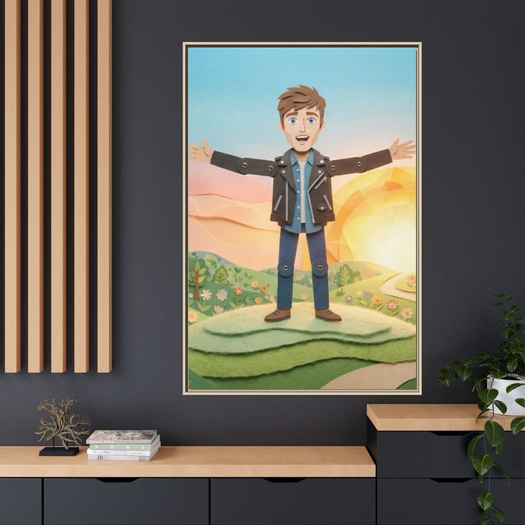Framed Matte Canvas - Sunny Meadow Story — Natural / 1.25"...
