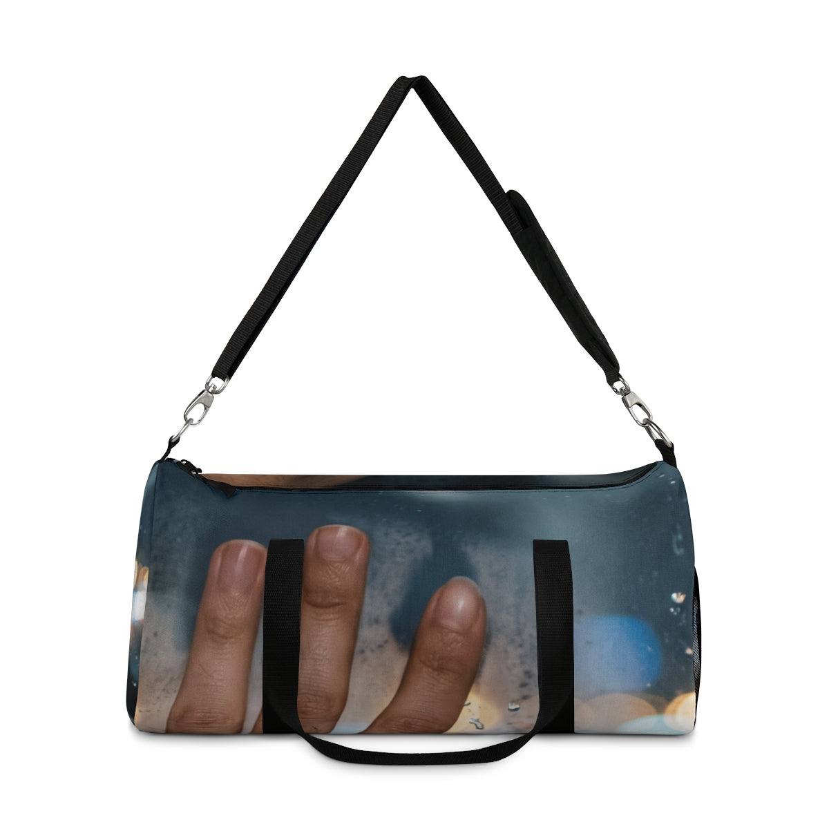 Rainy City Window Nocturnal Duffel Bag