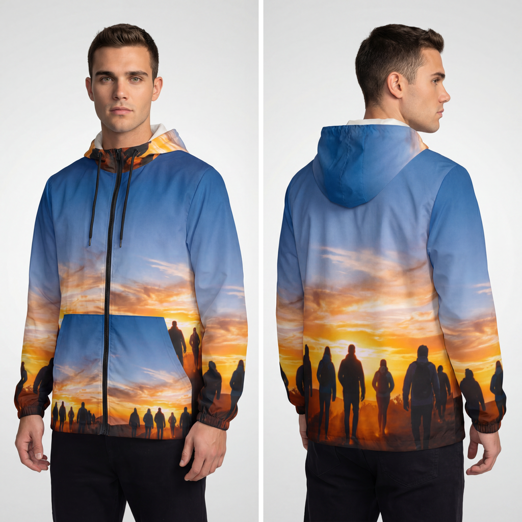 Windbreaker Jacket - Golden Hiker Dawn