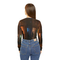 Women's Long Sleeve V-neck Shirt - Shadowed Alleyway Mystery...