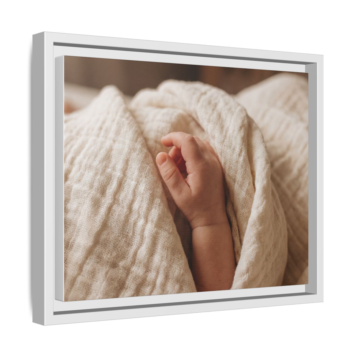 Framed Matte Canvas - Neutral Nursery — White / 1.25"