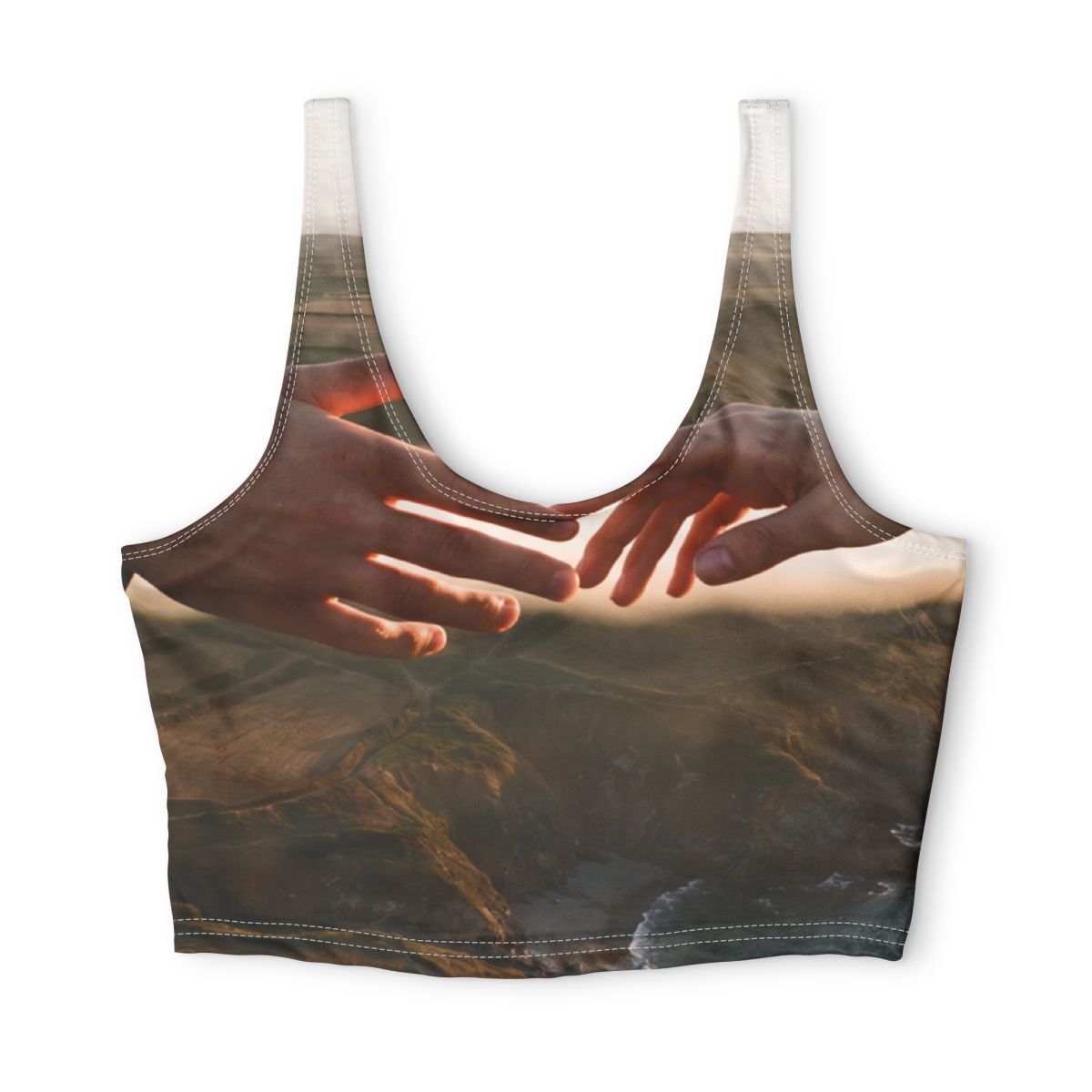 Polyester Sports Bra - The Infinite Touch | Ethereal Coastal...