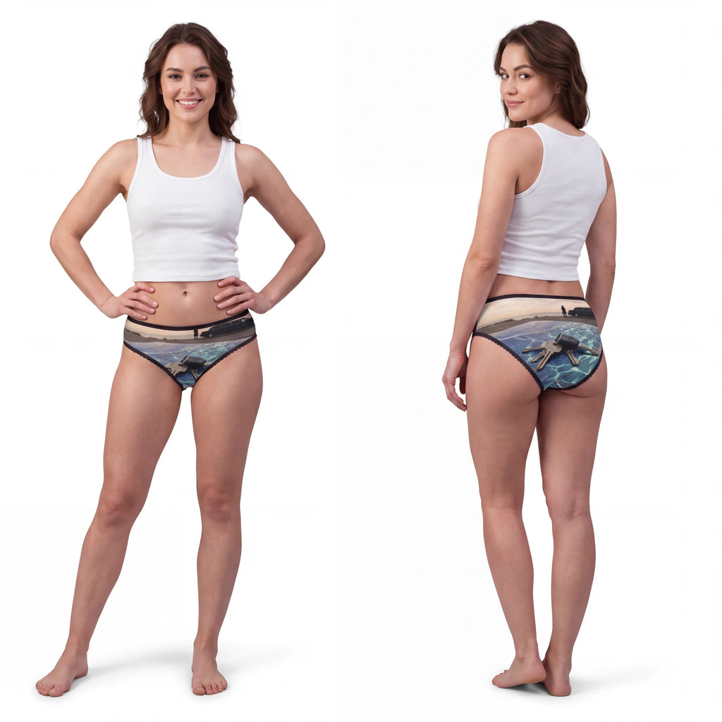 Women's Briefs - Blue Marble Shoreline | Echovira Gallery