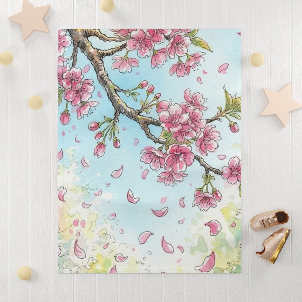 Soft Fleece Baby Blanket - Sakura Snuggle | Echovira Gallery