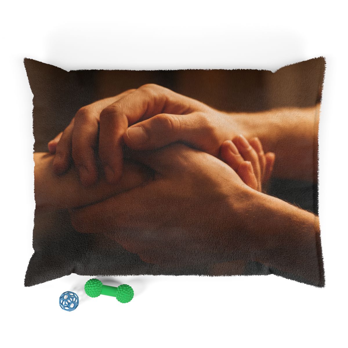 Pet Bed - Quiet Comfort Holding Hands Cozy Portrait |...