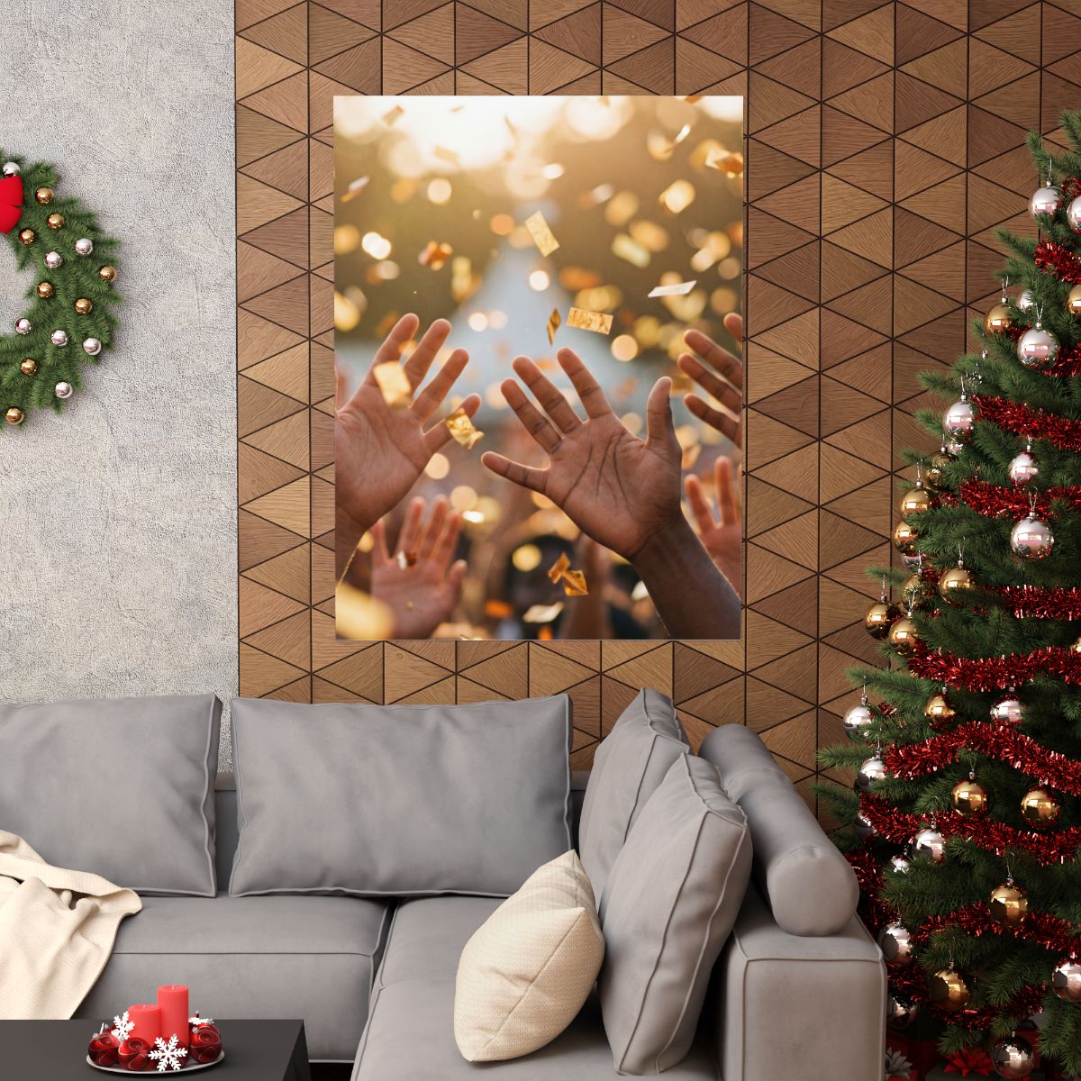 Matte Vertical Posters - Golden Festival Celebration Art......