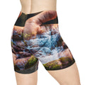 Women's Biker Shorts with Surreal River Art