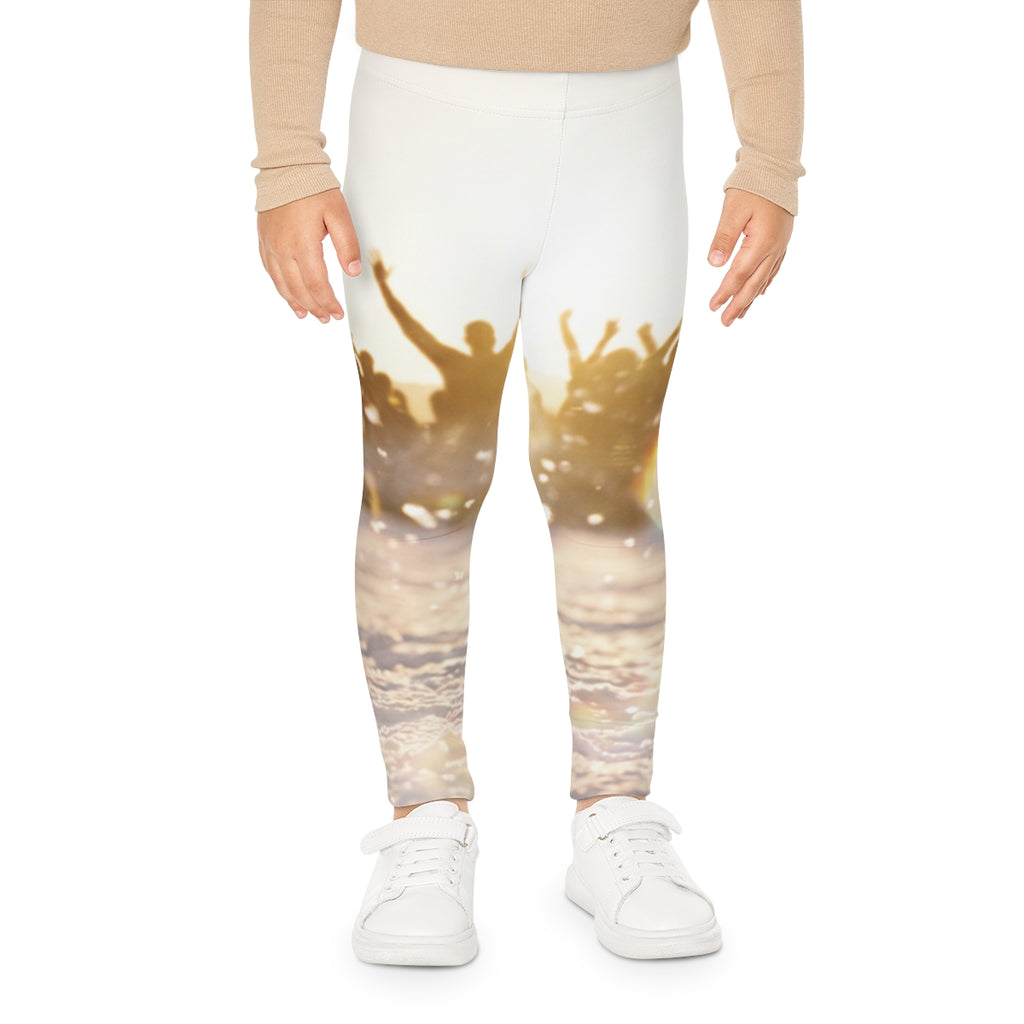 Kids Leggings with Golden Hour Crowd Art