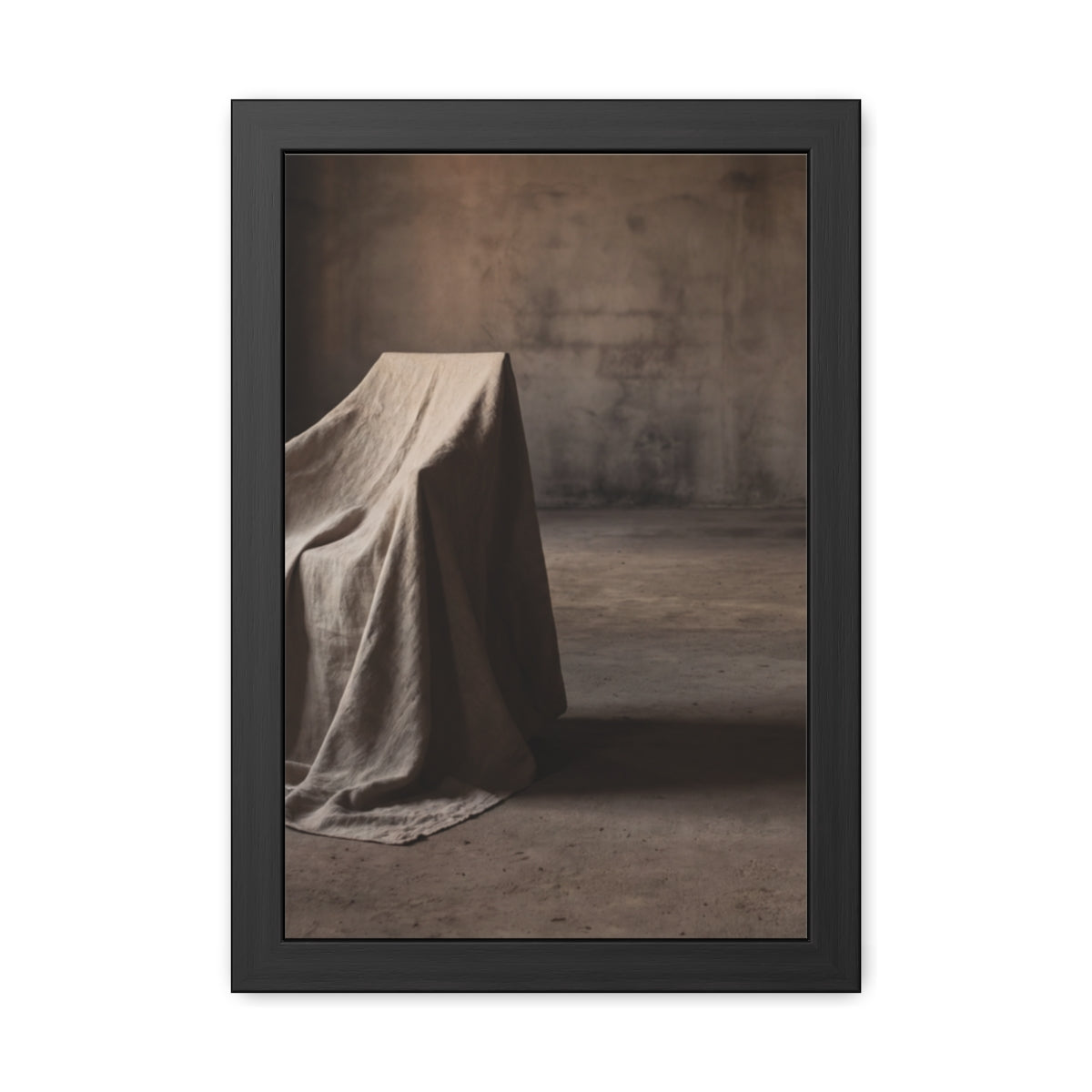 Framed Poster - Draped Minimalist Form — Portrait