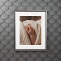 Fine Art Prints - Tender Newborn Hand in Soft Muslin Blanket...