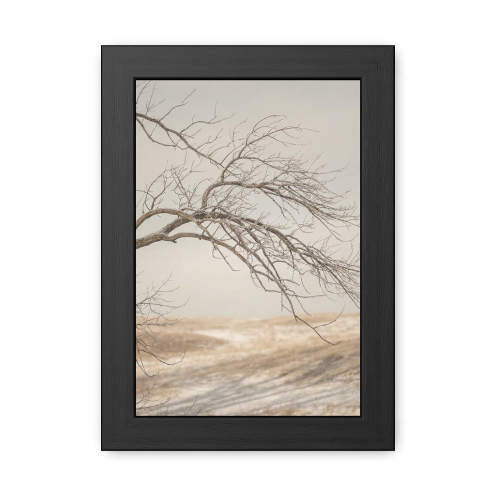 Framed Poster - Minimalist Winter Tree — Portrait