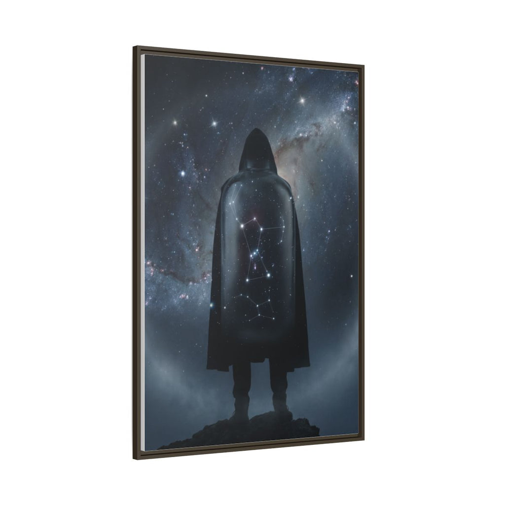 Framed Matte Canvas - Cosmic Sentinel — Espresso / 1.25" (8×10, 9×12, 11×14, 12×16, 10×20, 12×18, 16×20, 16×24, 18×24, 12×36, 20×24, 16×32, 20×30, 24×30, 24×32, 16×48, 24×36, 24×48, 30×40, 20×60, 32×48, 30×60 & 40×60)