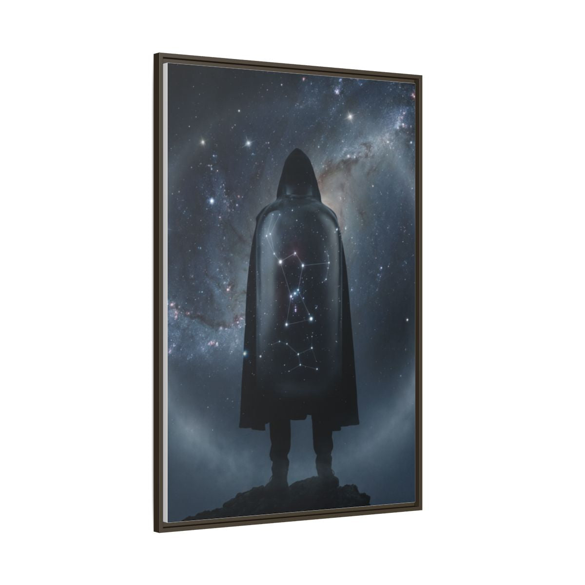 Framed Matte Canvas - Cosmic Sentinel — Espresso / 1.25" (8×10, 9×12, 11×14, 12×16, 10×20, 12×18, 16×20, 16×24, 18×24, 12×36, 20×24, 16×32, 20×30, 24×30, 24×32, 16×48, 24×36, 24×48, 30×40, 20×60, 32×48, 30×60 & 40×60)