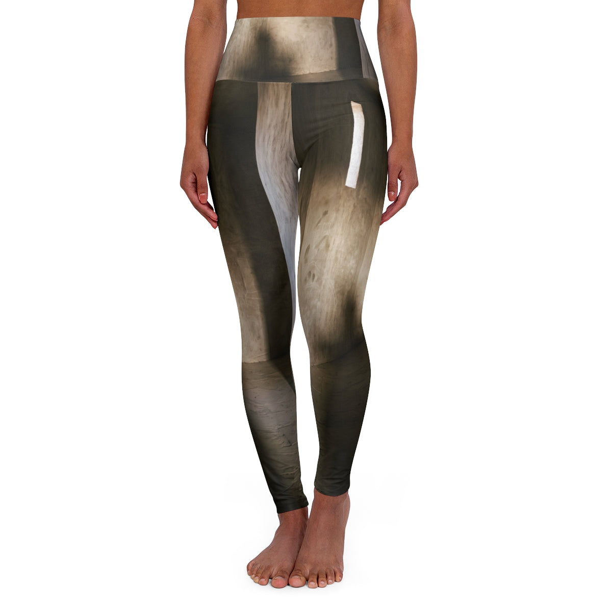 High Waisted Yoga Leggings - Shadows of the Citadel moody......