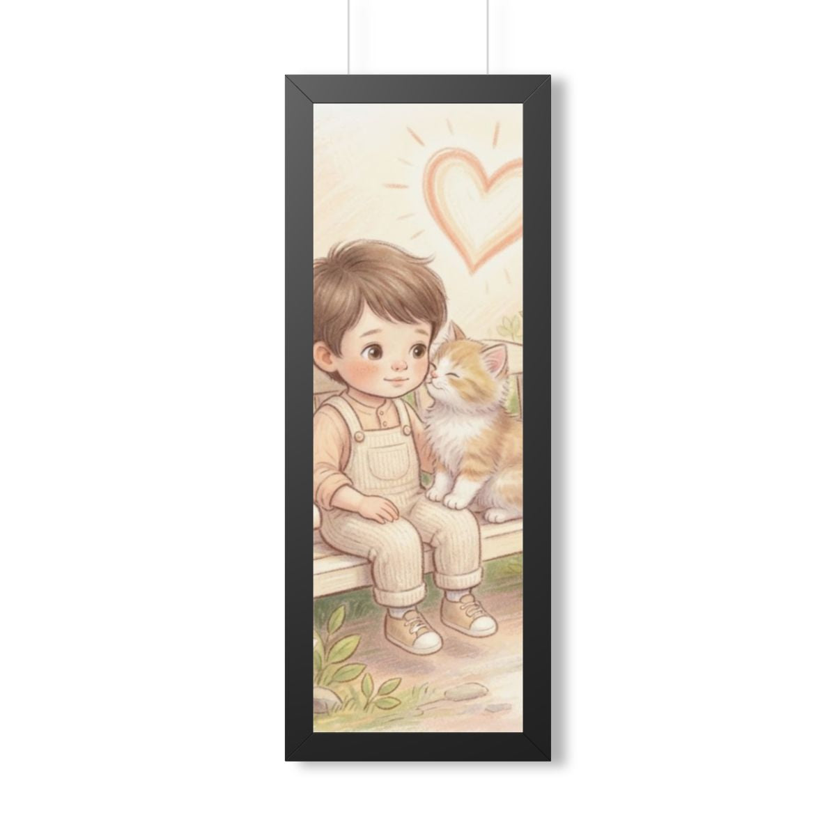 Framed Vertical Poster - Tender Garden Friendship Storybook...