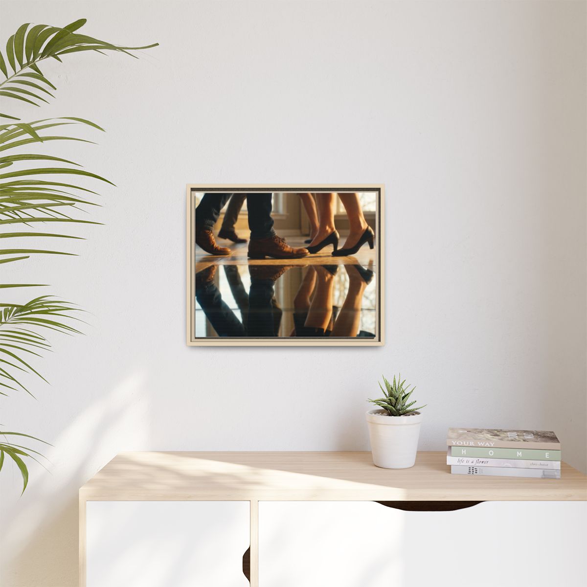 Matte Canvas, Framed - Golden Hour Reflections Cinematic Art...