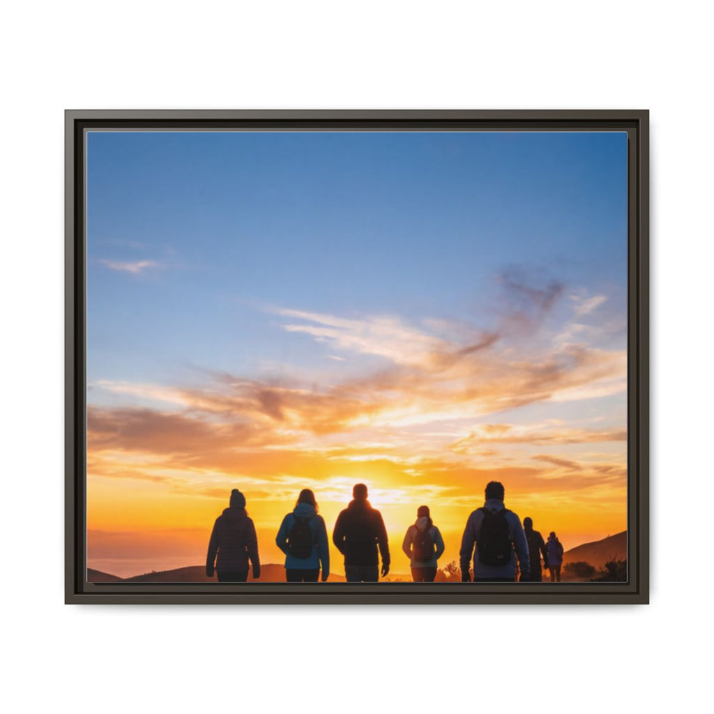 Framed Canvas - Sunset Silhouette