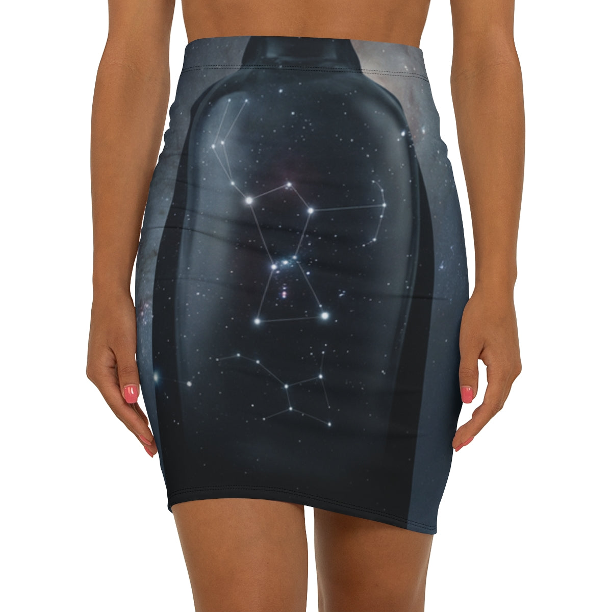 Orion Constellation Mid-Waist Pencil Skirt