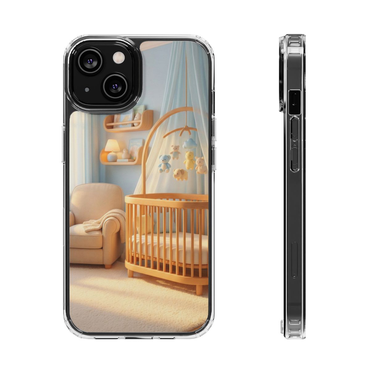 Clear Impact-Resistant Cases - Soft Blue Clear Phone Case...