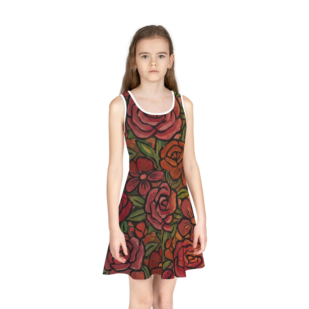 Girls' Sleeveless Sundress Floral Hearth Art