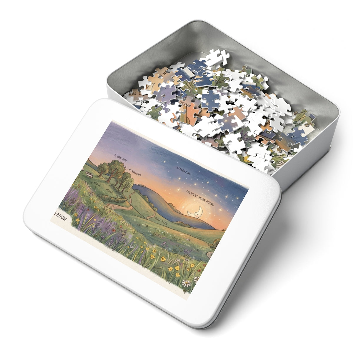 Jigsaw Puzzle with Tin - Dusky Meadow (30, 110, 252, 500......