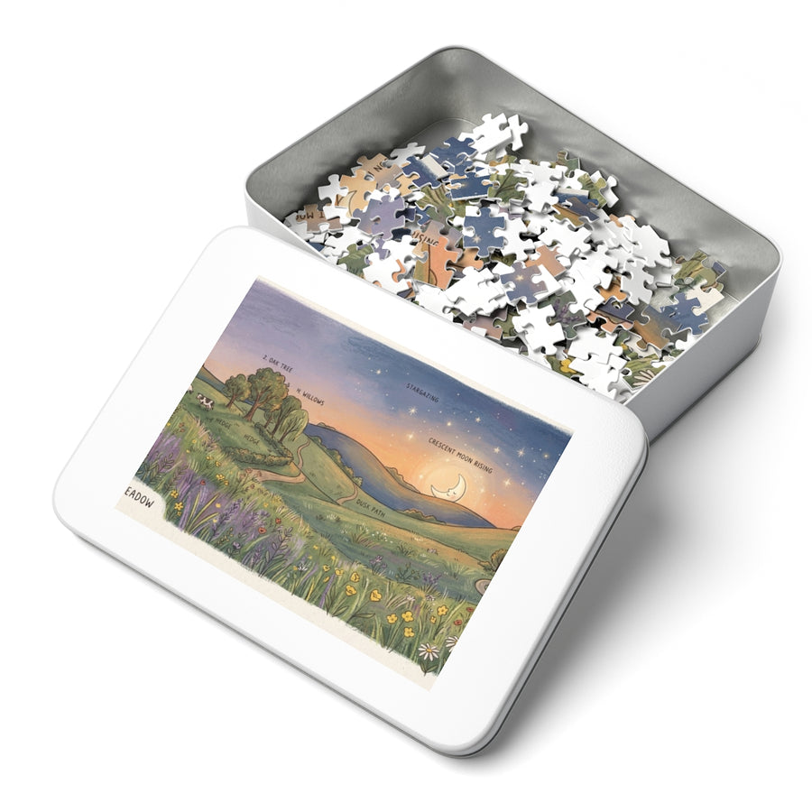 Jigsaw Puzzle with Tin - Dusky Meadow (30, 110, 252, 500, 1000 & 2000 pcs)