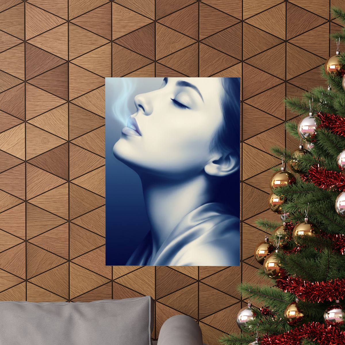 Matte Vertical Poster - Ethereal Blue Somnium Portrait (8×10...
