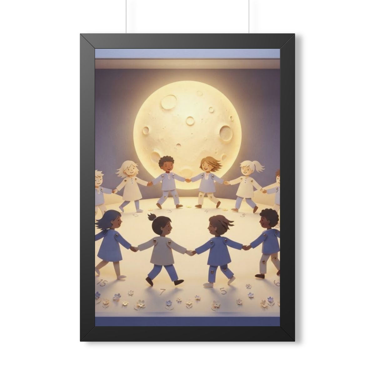 Framed Vertical Poster - Moonlit Lullaby — Black (11×14... |...